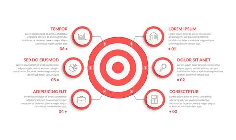 Target Infographics 스톡 일러스트