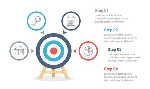 Target Infographics 스톡 일러스트