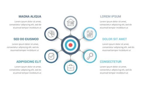 Target Infographics Illustrazione stock