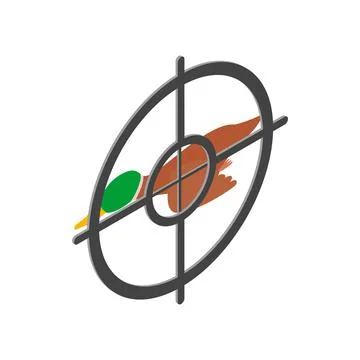 Target isometric 3d icon Stock Illustration