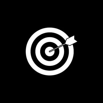 Target keyword solid icon Stock Illustration