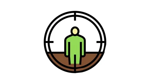 Target kill color icon animation Stock Footage 165345145
