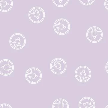 Target kill line seamless pattern Stock Illustration