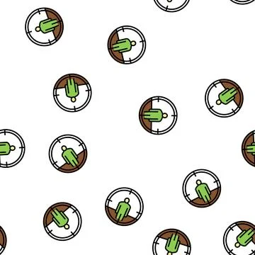 Target kill vector seamless pattern Stock Illustration