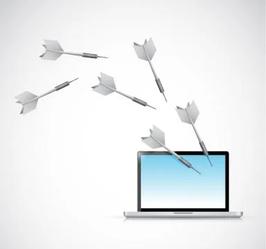Target laptop computer illustration design 스톡 일러스트