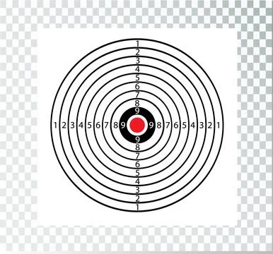 Target life size blank blank mockup for shooting from machine gun and bow pistol Stock Illustration
