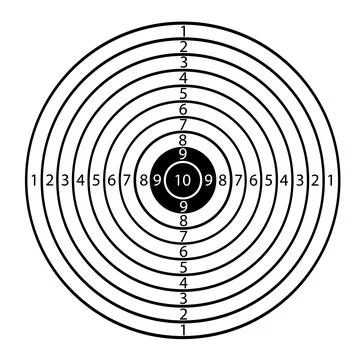 Target life size blank blank mockup for shooting from machine gun and bow pistol Stock Illustration