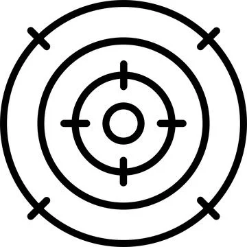 Target Line Icon Design Stock Illustration