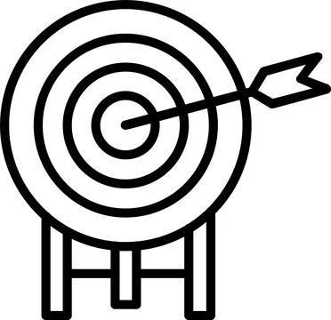 Target Line Icon Design Stock Illustration