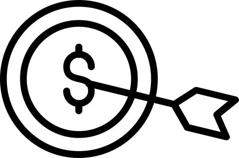 Target Line Icon Design Stock Illustration