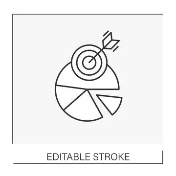 Target line icon 스톡 일러스트