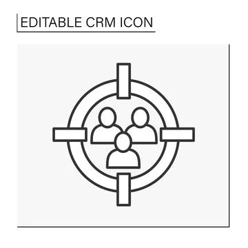 Target line icon Stock Illustration