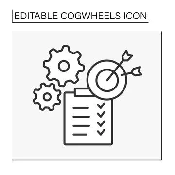 Target line icon Stock Illustration