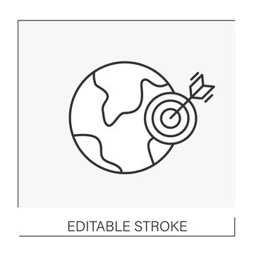 Target line icon 스톡 일러스트