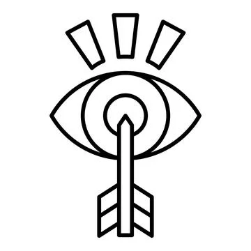 Target Line Icon Stock Illustration
