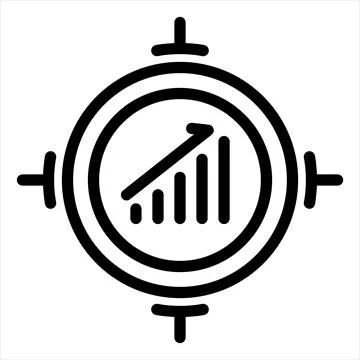 Target line icon vector illustration isolated on white background Stock Illustration