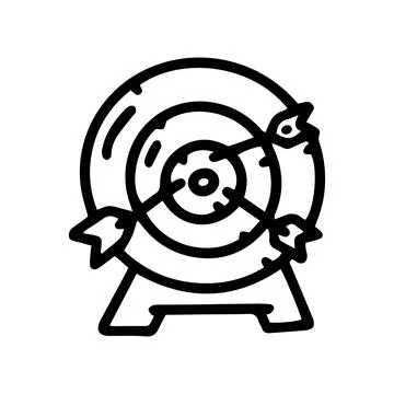 Target line vector doodle simple icon design Stock Illustration