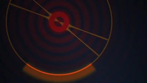 Target with lines on dark background. Stock Footage 335116090