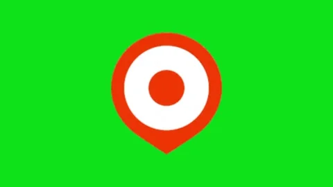 Target location animation on green screen Stock Footage 328961938