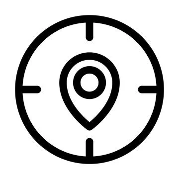 Target Location Icon: Precise Map Pointer Symbol Illustration