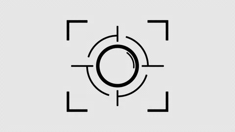 Target Lock HUD Reticle Overlay - Seamless 4K Alpha Loop Stock Footage 330664438