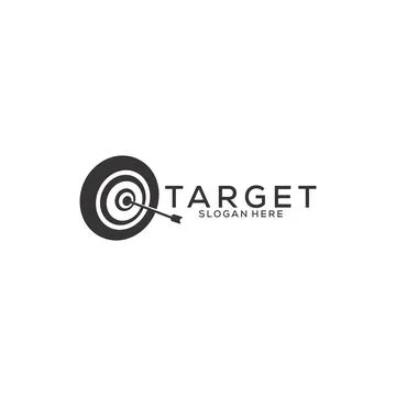 Target Logo design vector template, arrow on target logo icon Stock Illustration