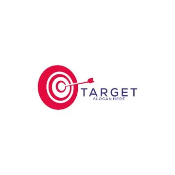 Target Logo design vector template, arrow on target logo icon Stock Illustration