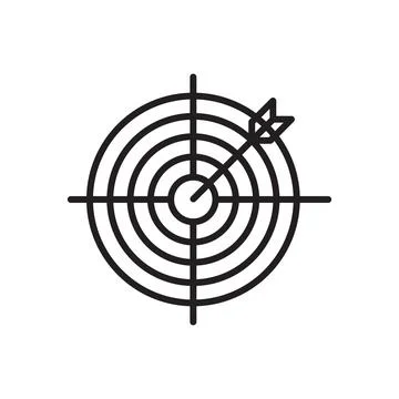 Target logo icon design template isolated illustration Stock Illustration