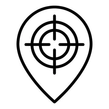 Target map marker precision navigation icon 8K ultra quality with navigation Illustrazione stock