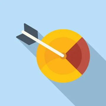 Target market icon flat vector. Customer chart イラスト素材