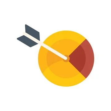 Target market icon flat vector. Customer chart Illustrazione stock
