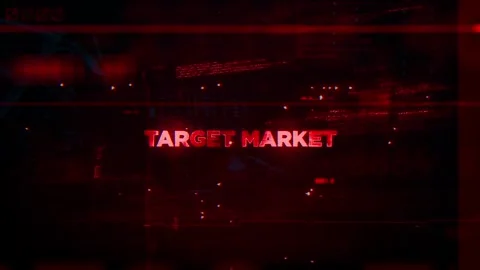 Target Market Word on Hacker concept technology futuristic data background Stock Footage 343398692