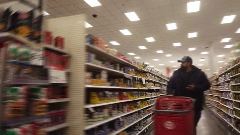 Target Medium Speed Hyperlapse Walking Through And Shopping In Target Store 動画素材 126724636