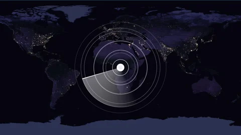 A target moving on the world map warning about the spreading of the global. Stock Footage 281299668