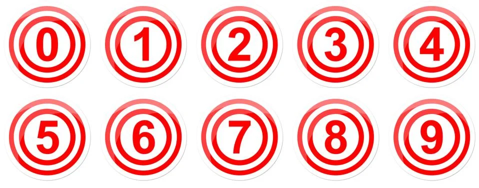 Target numbers symbol Stock Illustration