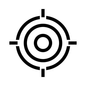 Target or aim icon. Sniper and target icon. Vector. Stock Illustration