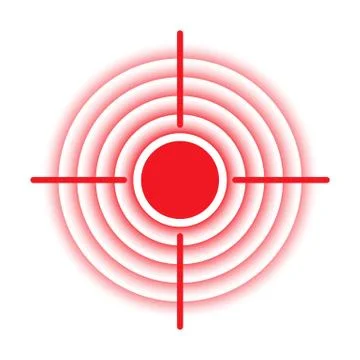 Target, pain localization red circle vector icon Stock Illustration