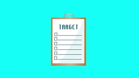 Target on Paper Clipboard Stock Footage 260539902
