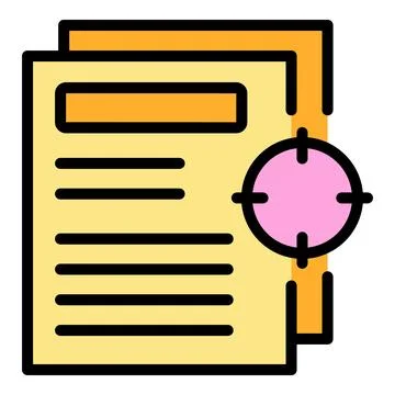Target paper expert icon vector flat Stock Illustration