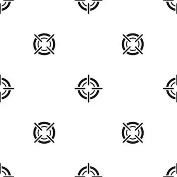 Target pattern seamless black Stock Illustration