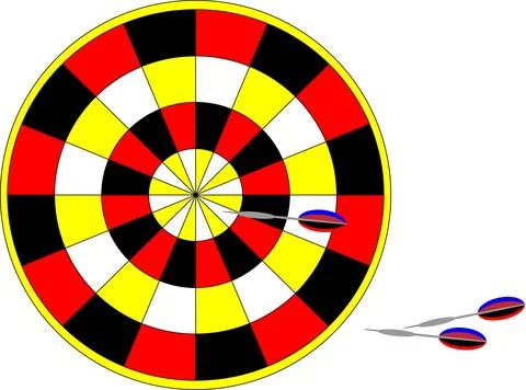 A target for playing darts Stock Illustration