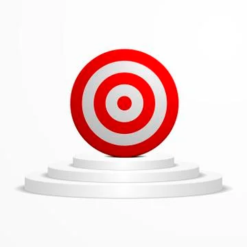 Target on a podium Stock Illustration
