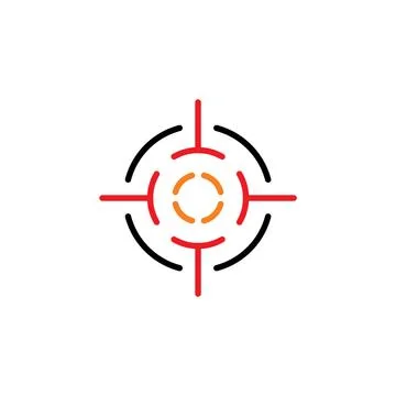 Target point icon logo sniper vector element Stock Illustration