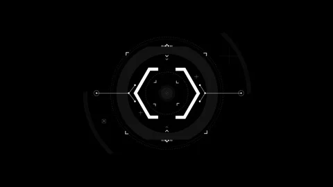 Target pointer and Futuristic user inter... | Stock Video | Pond5