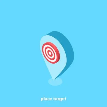 Target position indicator, isometric image Illustrazione stock