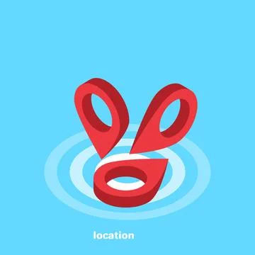 Target position indicator, isometric image Illustrazione stock