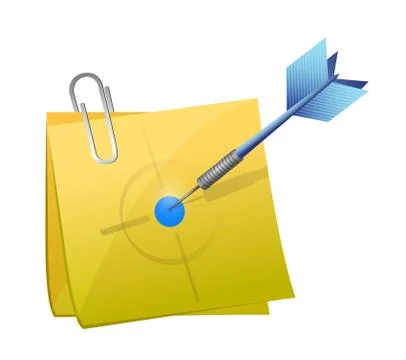 Target post and dart illustration Illustrazione stock