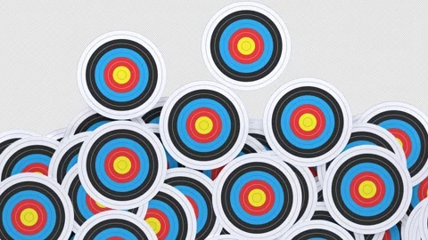 Target Practice Curtain Animation Transition Effect Alpha Channel Stock Footage 268441560