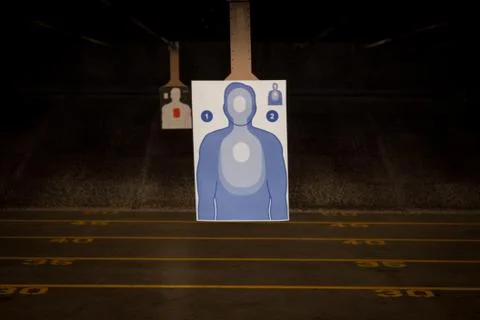 Target Practice at the Gun Range Stock Photos