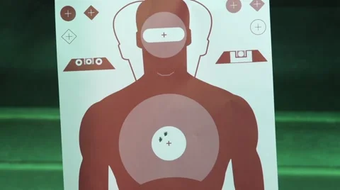 Target practice tight shot Vídeo Stock 49360955